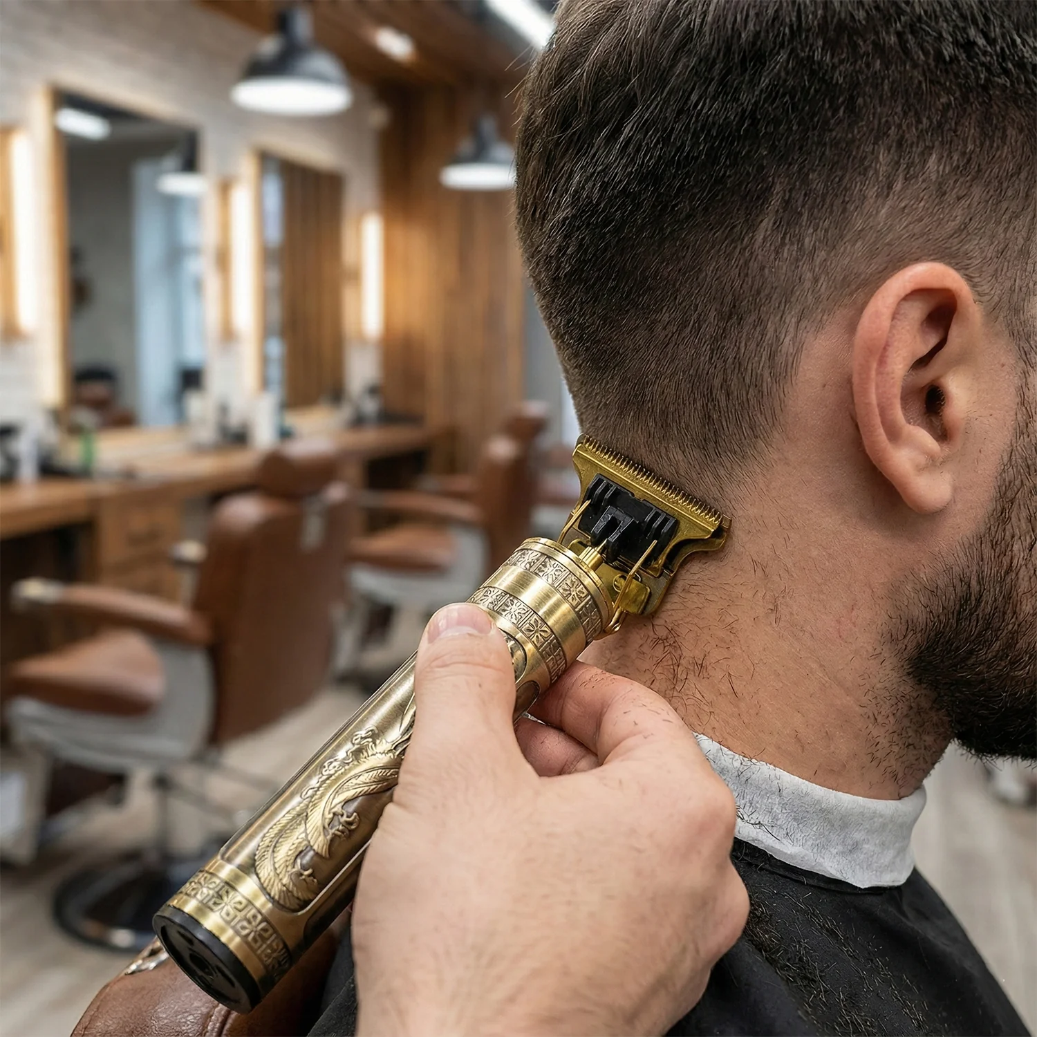 Electric Hair Trimmer with Precision Blade and Multiple Comb Attachments - Image 3