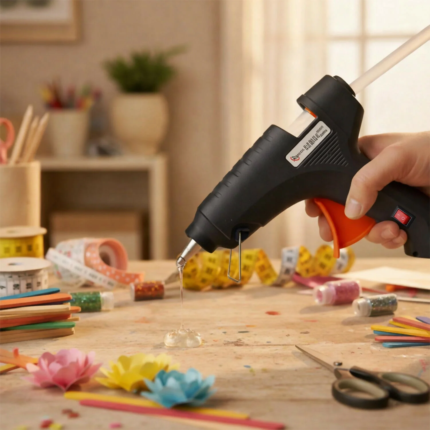 Electric Hot Melt Glue Gun for Craft, DIY Repair, Home, Office Multi-Purpose Use (60W) - Image 2