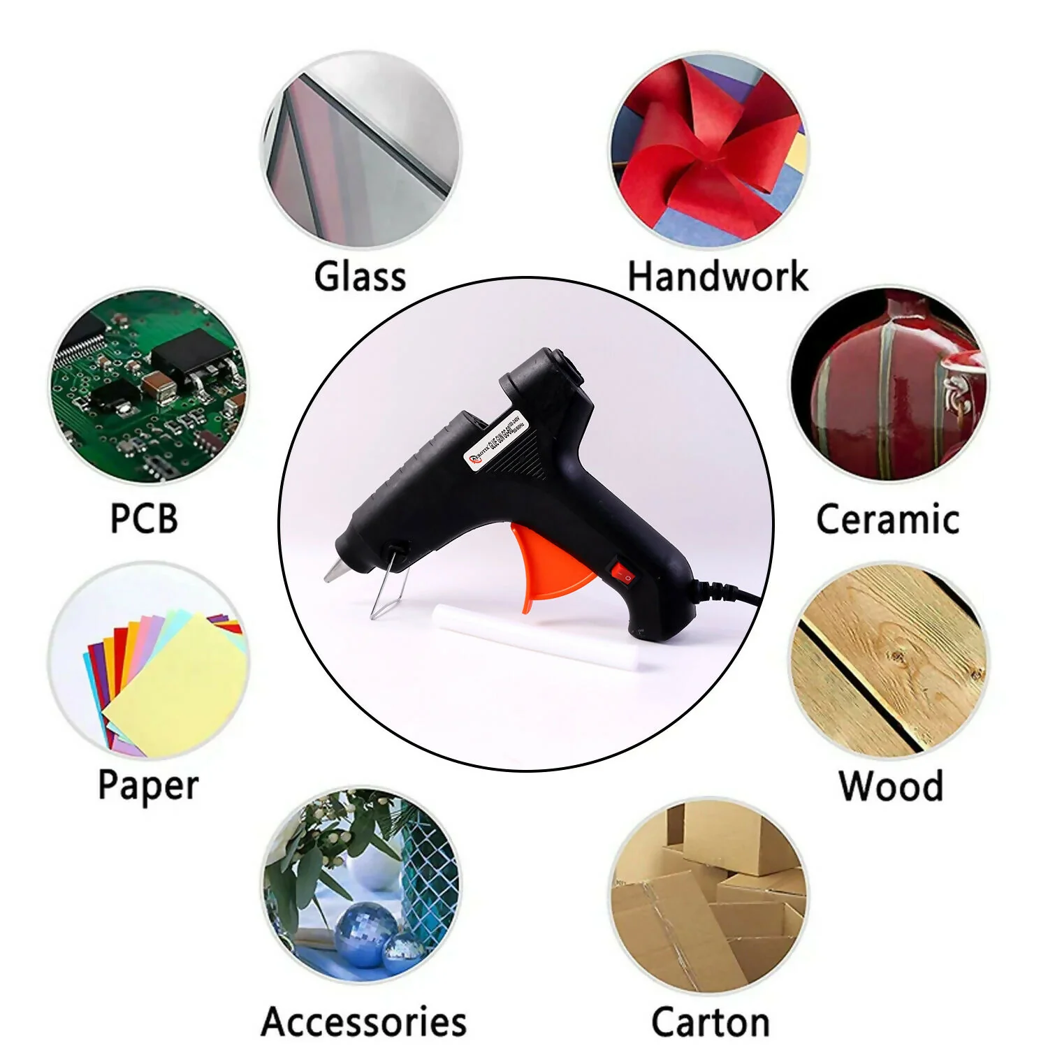 Electric Hot Melt Glue Gun for Craft, DIY Repair, Home, Office Multi-Purpose Use (60W) - Image 3