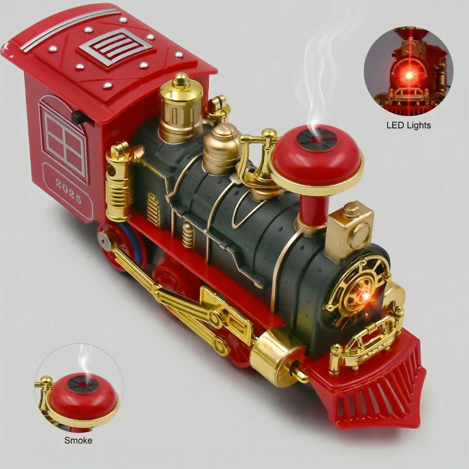 Electric Musical Choo Choo Train Toy Set with Track – Light & Sound Kids Play Train Set - Image 3