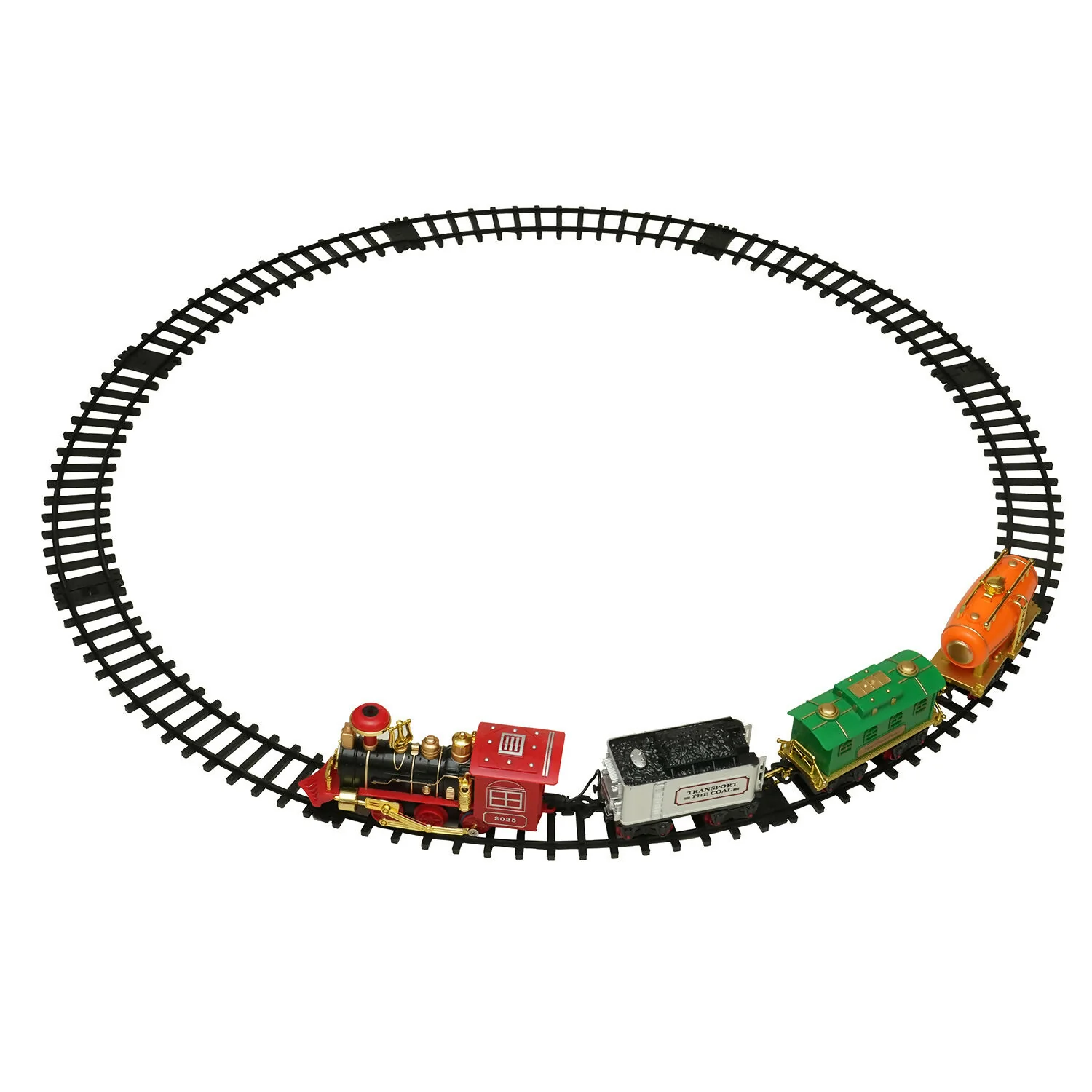 Electric Musical Choo Choo Train Toy Set with Track – Light & Sound Kids Play Train Set - Image 5