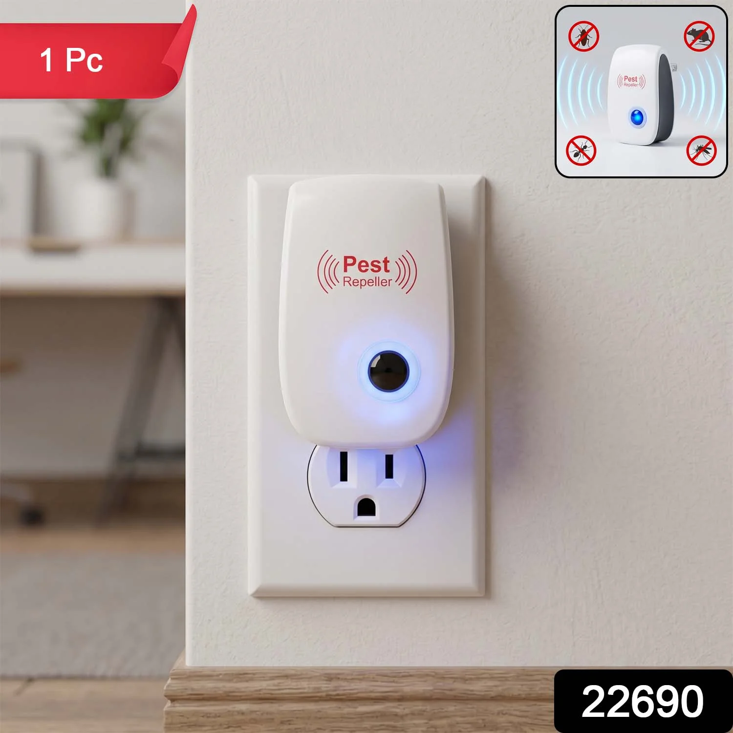 Electric Pest Repeller - Ultrasonic Plug-In Pest Control Device (1 Pc) - Image 2