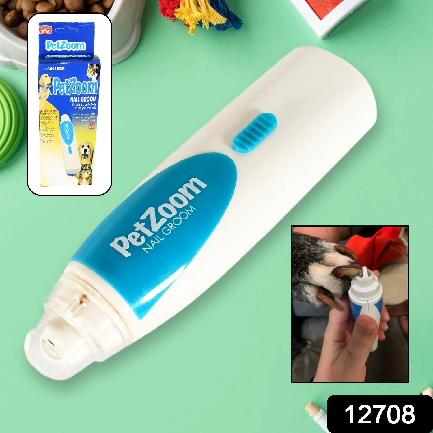 Electric Pet Nail Paw Trimmer Clipper for Dogs and Cats  1 Pc - Image 2