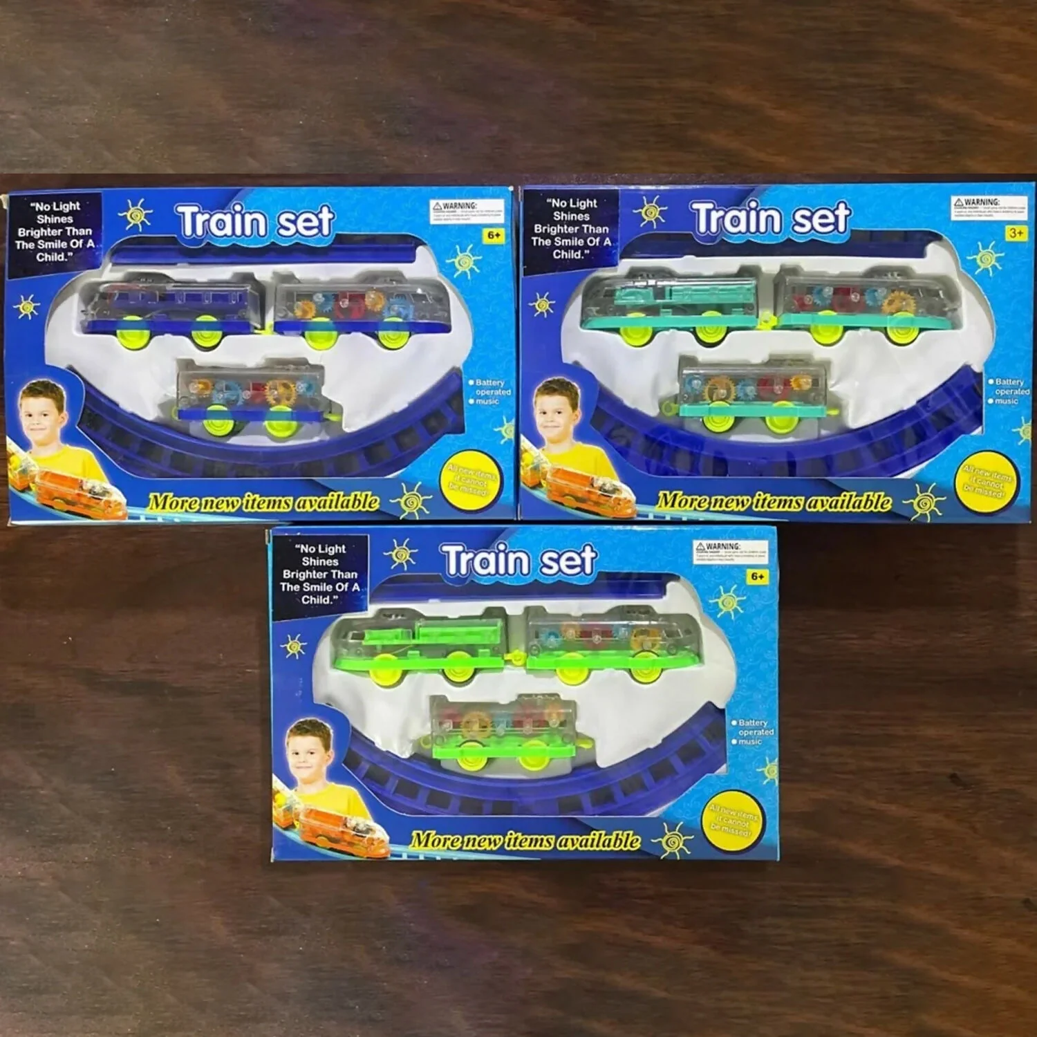 Interactive Train Set with Tracks, Lights & Music – Battery Operated, Transparent Design for Kids - Image 11