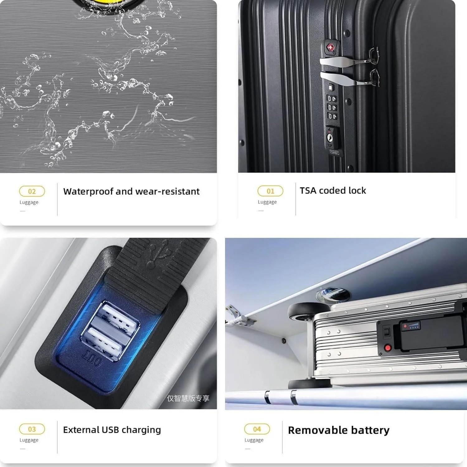 Electric Suitcase Smart Scooter – Riding Luggage with Removable Power (1 Pc) - Image 5