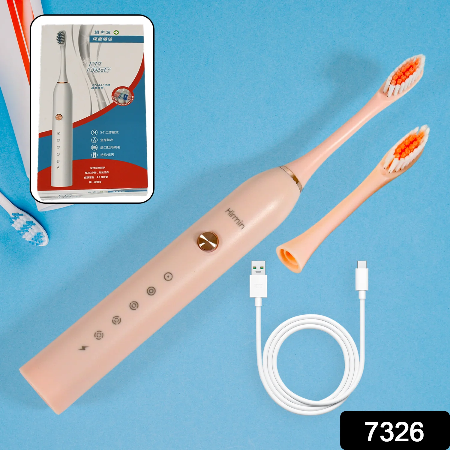 Electric Toothbrush for Adults & Teens – Deep Cleaning with Extra Brush Heads - Image 2