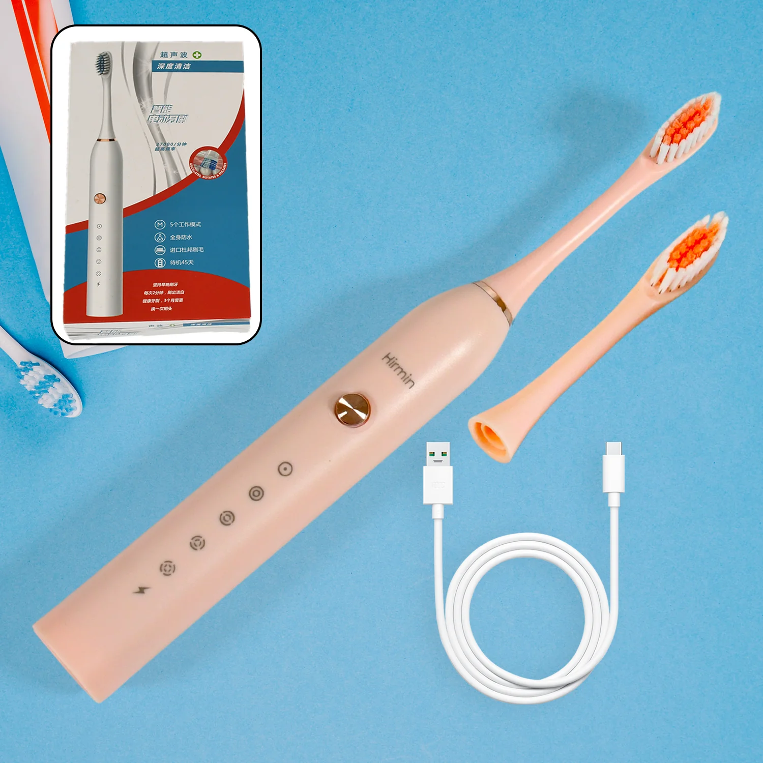 Electric Toothbrush for Adults & Teens – Deep Cleaning with Extra Brush Heads - Image 4