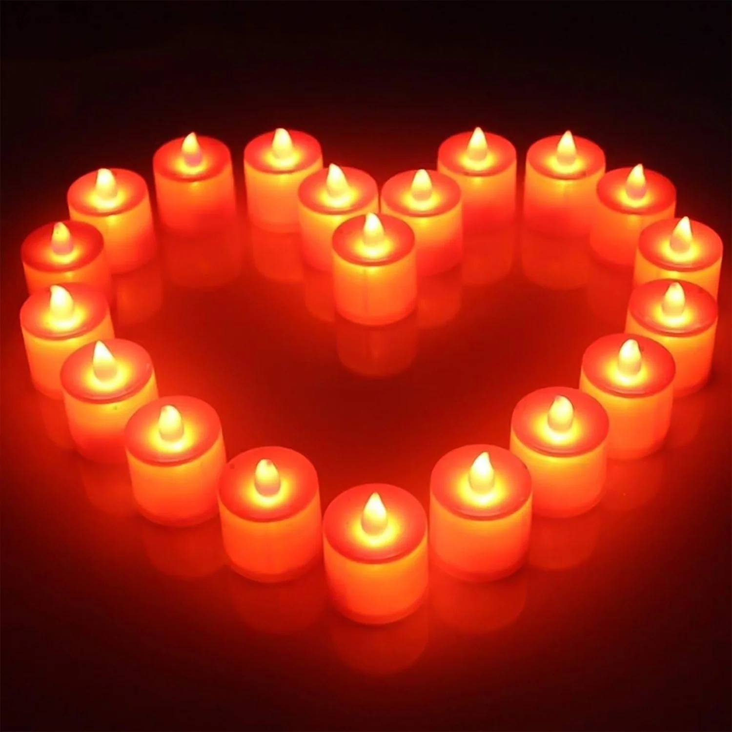 Electrical Candles Diya LED Tea Light, Diwali(1 Pc / Red) - Image 7