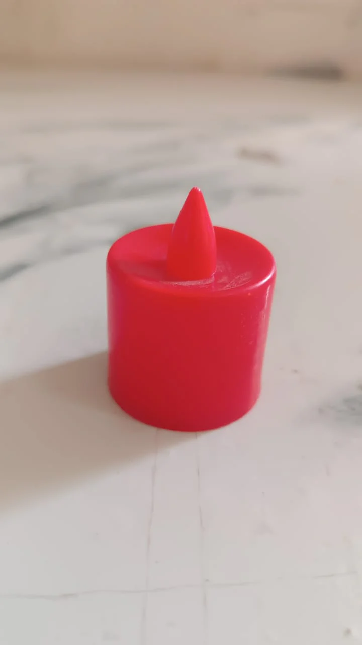 Electrical Candles Diya LED Tea Light, Diwali(1 Pc / Red) - Image 8