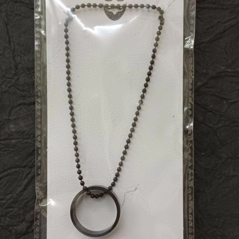 Elegant Big Black Round Shape Pendant Necklace for Men - Image 5