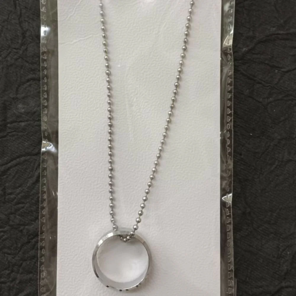 Elegant Big Silver Round Shape Pendant Necklace for Men - Image 5