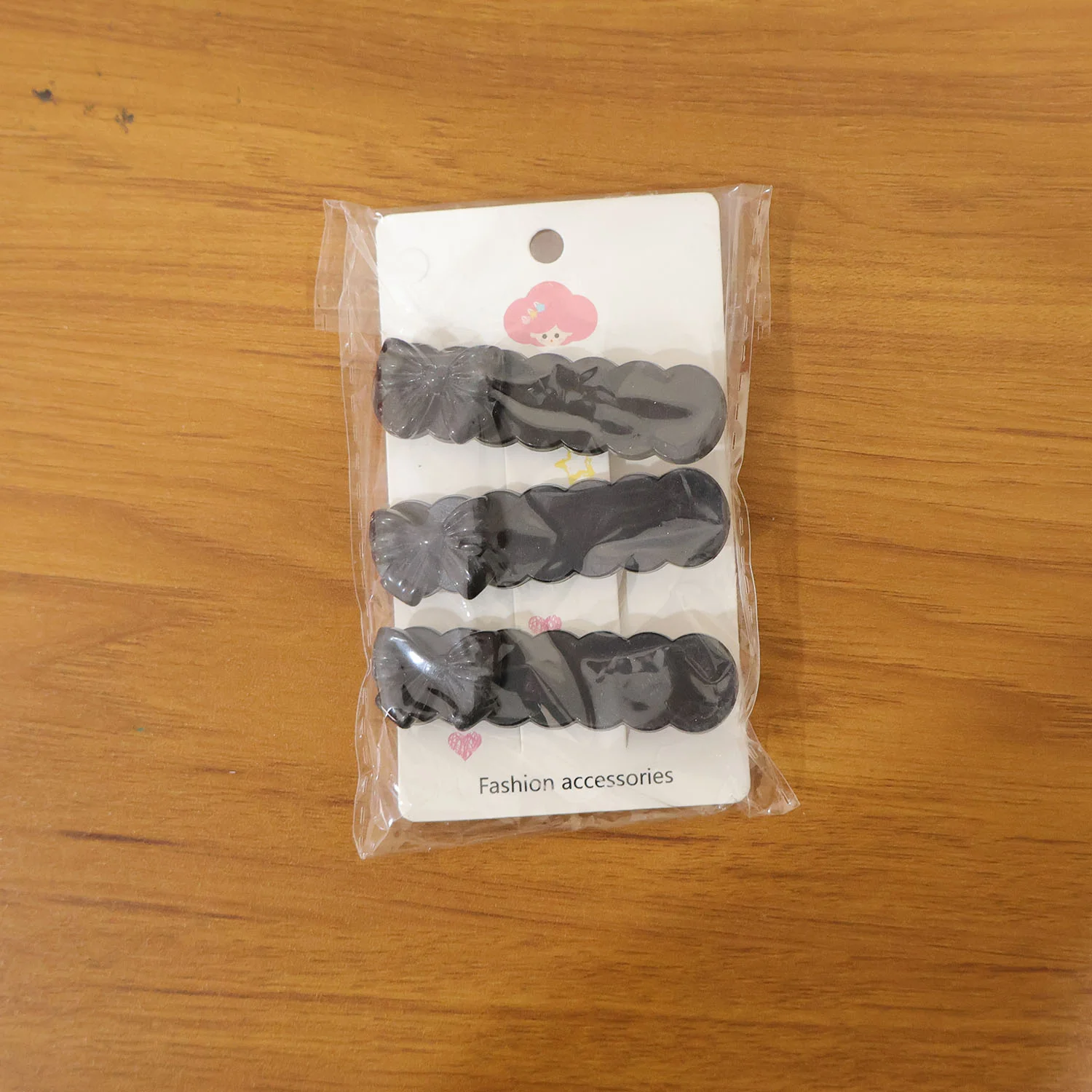 Elegant Black Bow Decorative Hair Clips (3 Pc) - Image 7