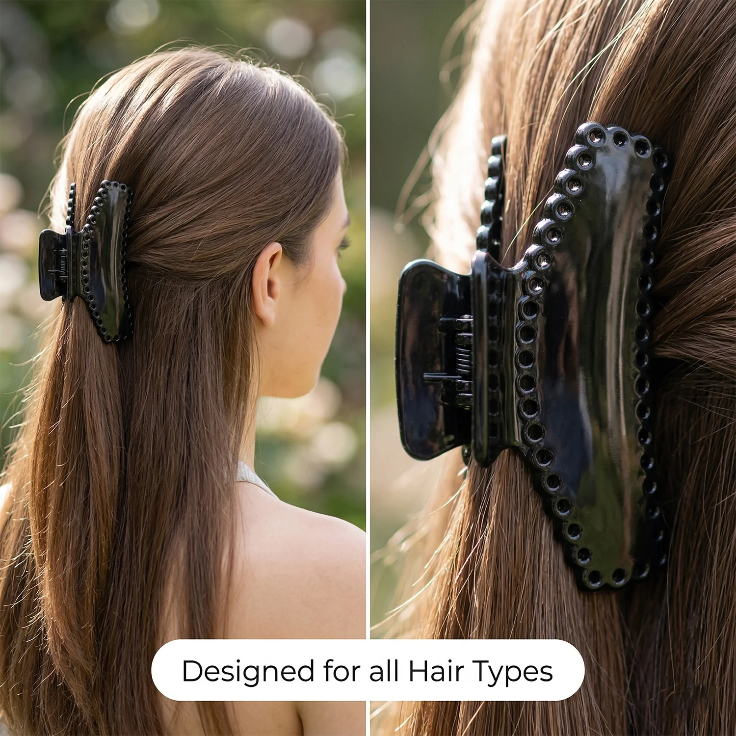Elegant Black Hair Claw Clip (1 Pc) - Image 7