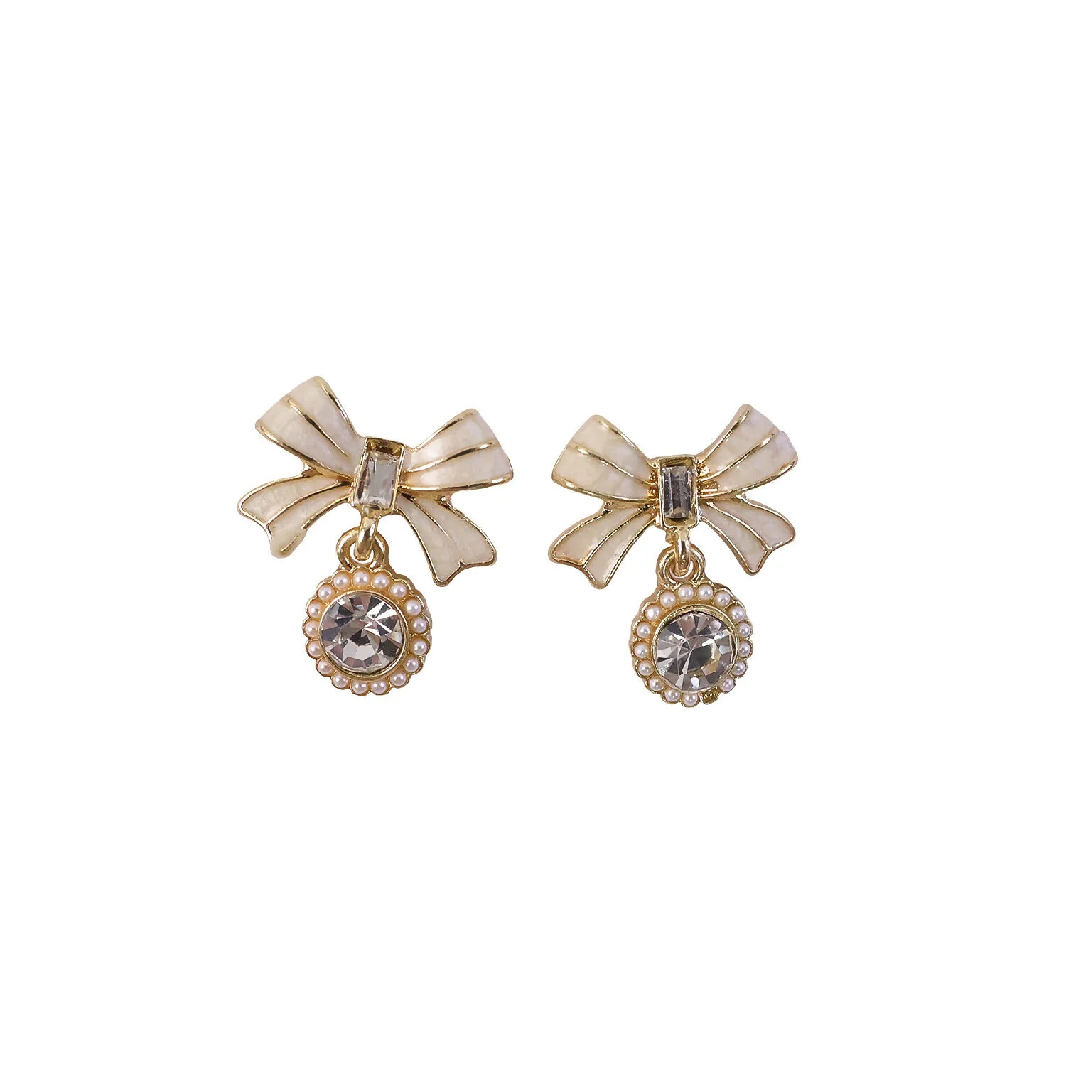 Elegant Bow Crystal Drop Earrings for Women For Girls - Image 4