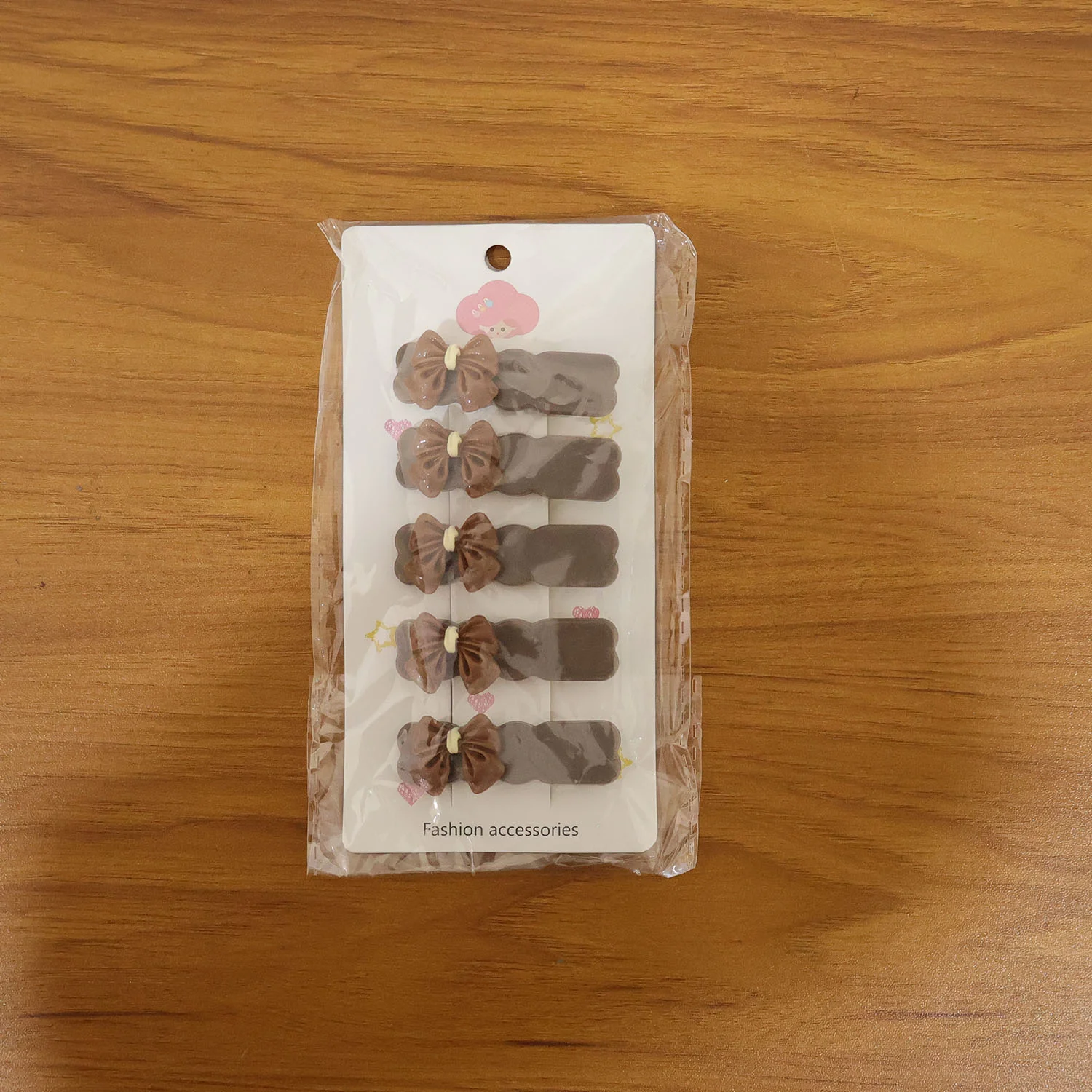 Elegant Bow Design Decorative Hair Clip Set (5 Pc) - Image 8