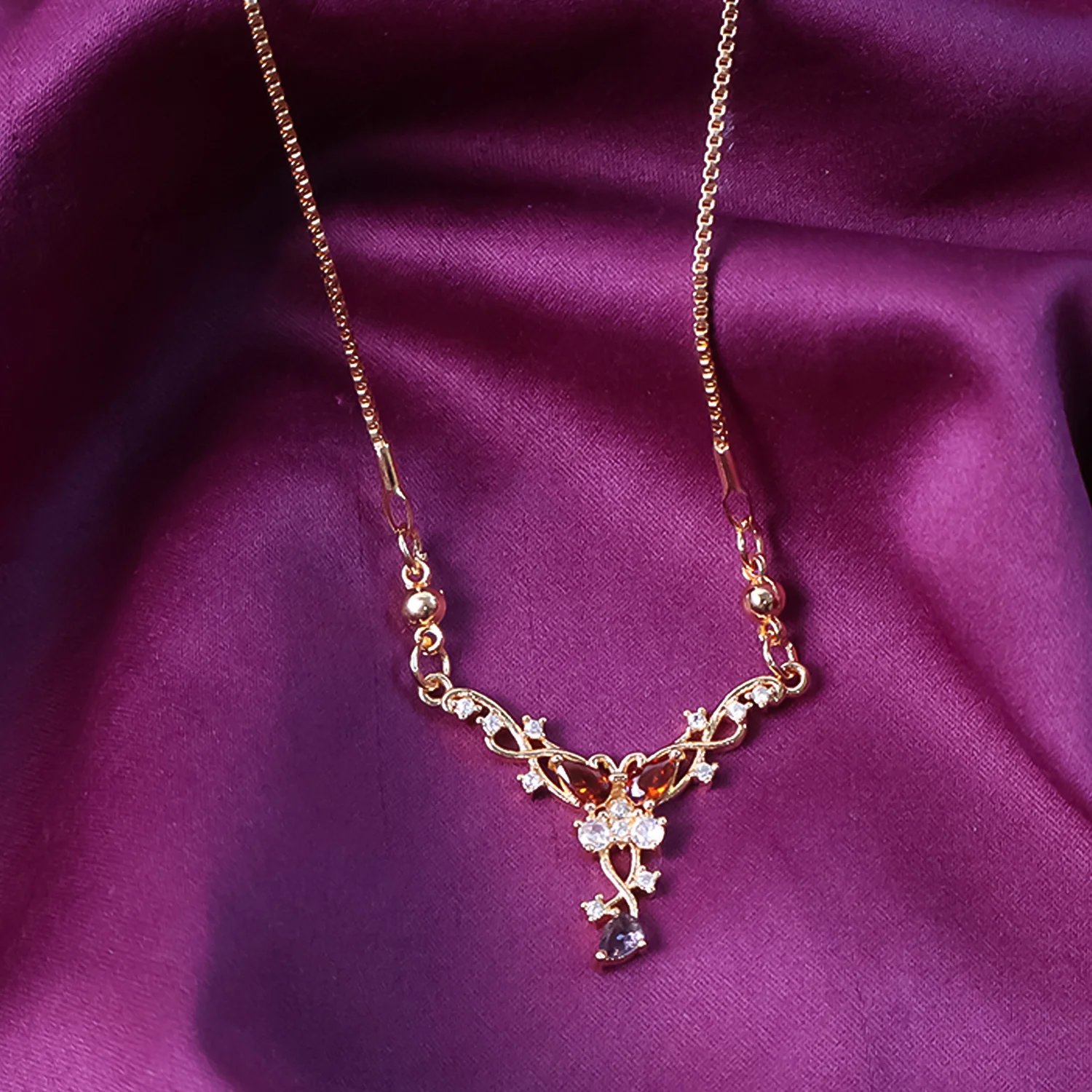 Elegant Butterfly Design Gold-Plated Pendant Necklace for Women - Image 3