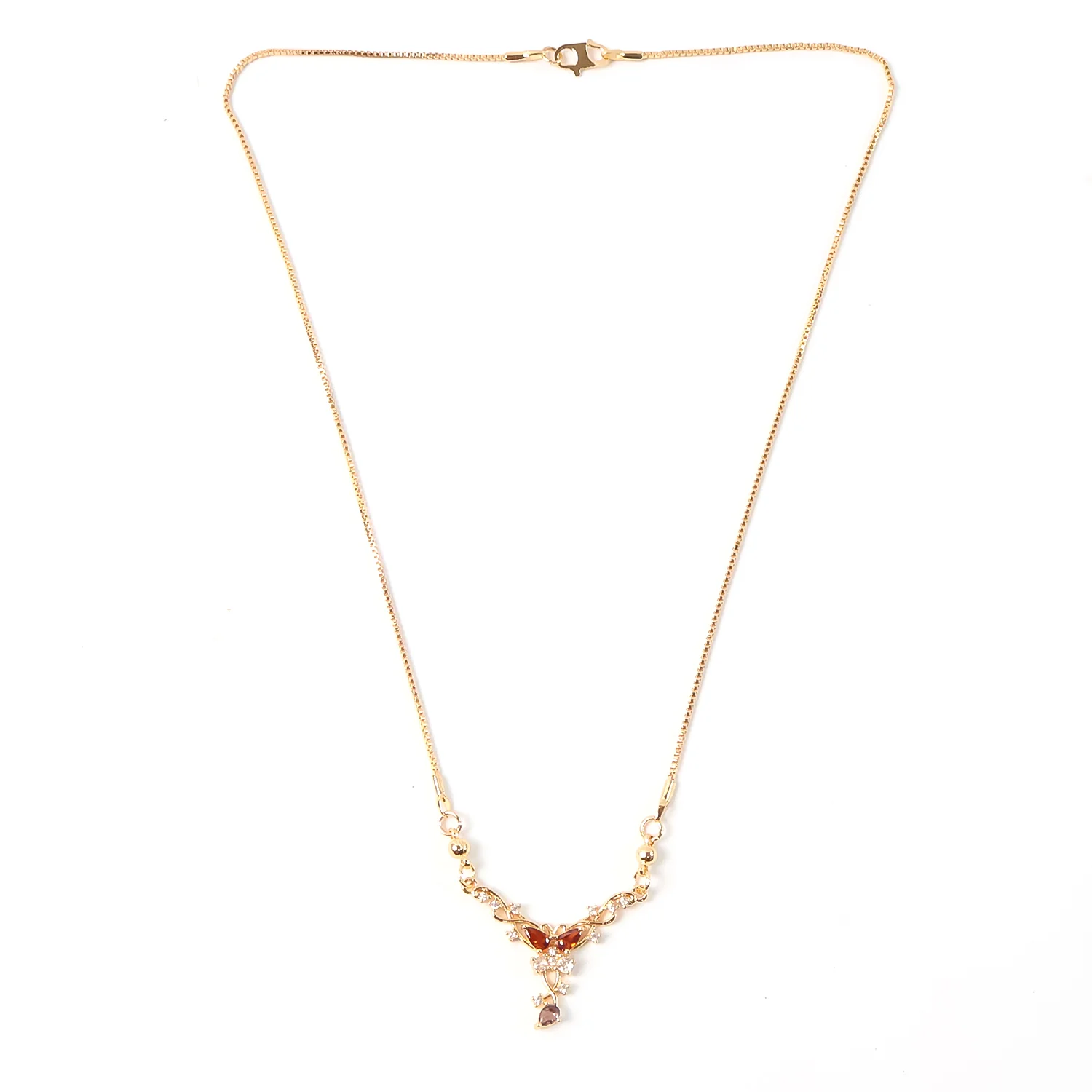 Elegant Butterfly Design Gold-Plated Pendant Necklace for Women - Image 5