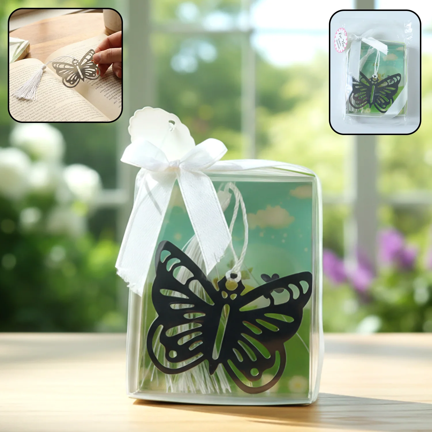 Elegant Butterfly Design Metal Bookmark (1 Pc) - Image 4