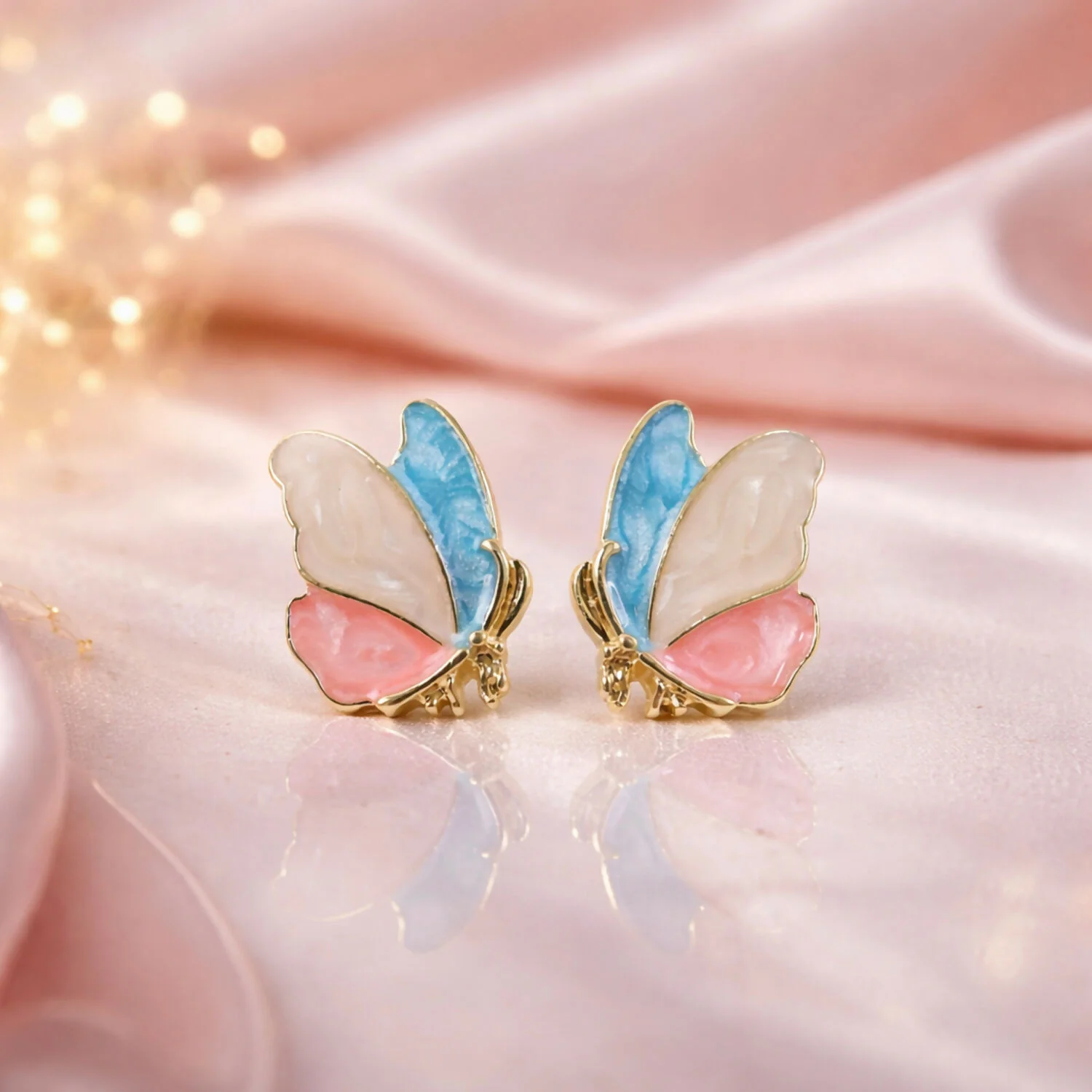 Elegant Butterfly Design Stud Earrings for Women and Girls Stylish Wear - Image 3