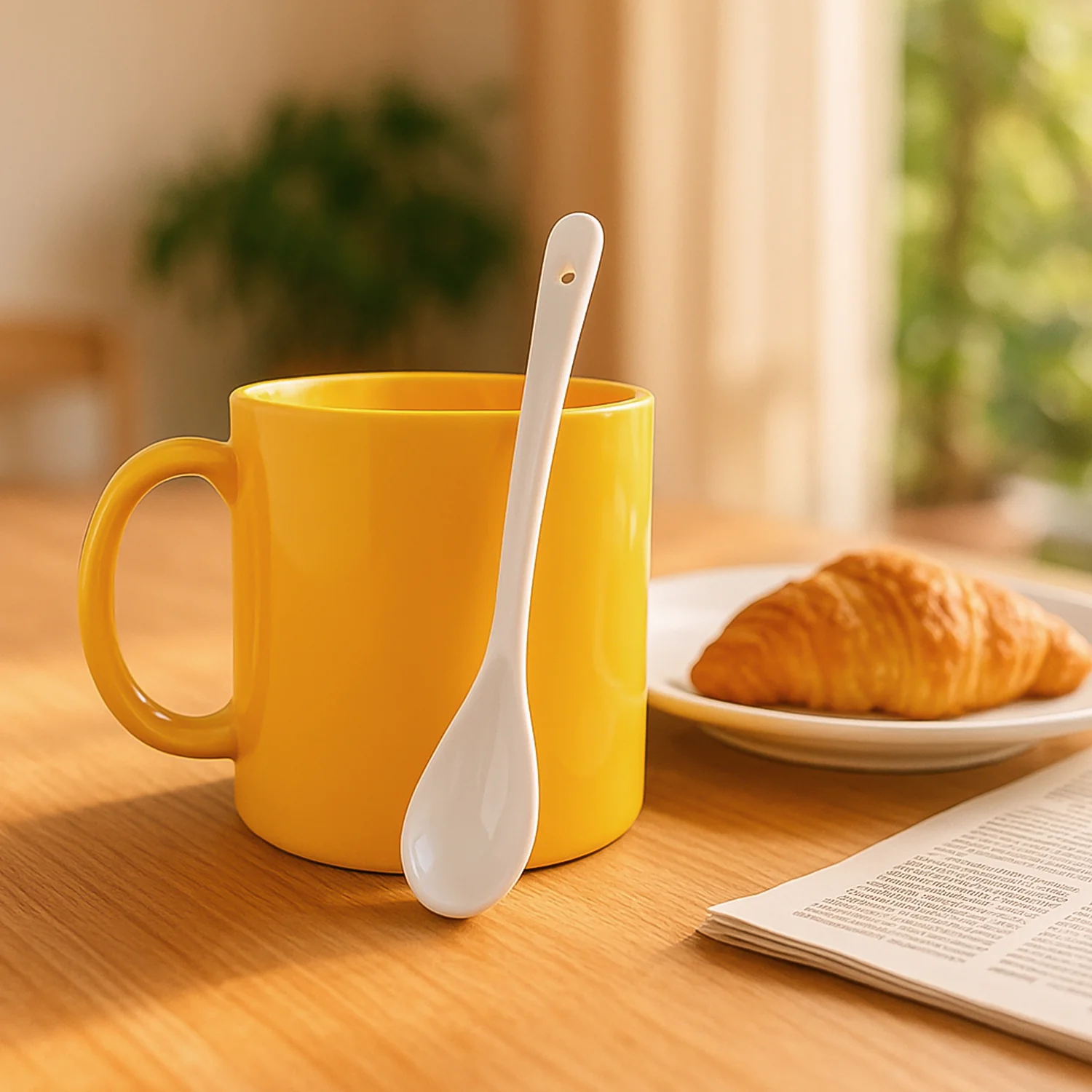 Elegant Plastic Mug with Matching Spoon - Image 6