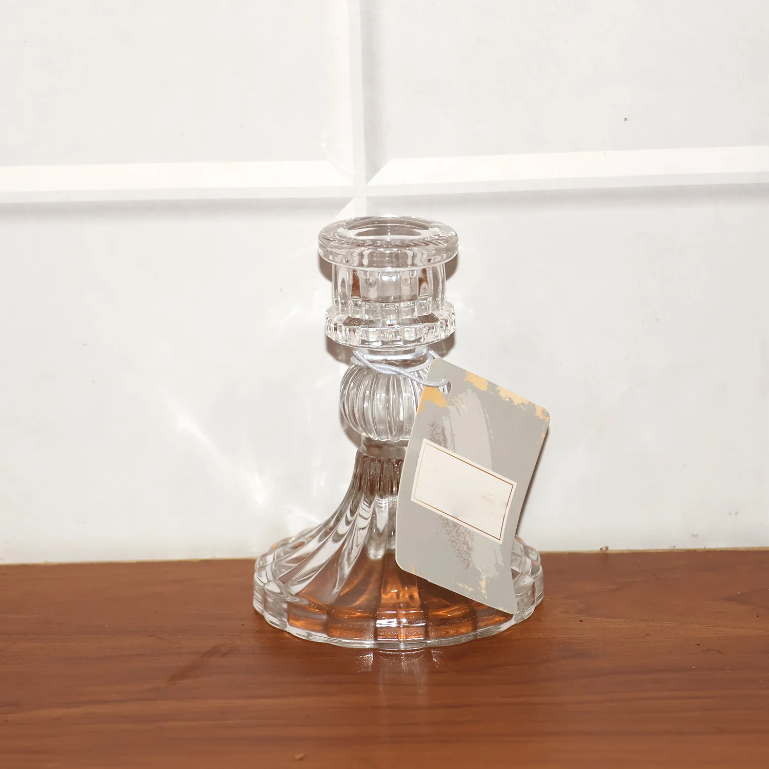 Elegant Crystal Glass Candle Holder Stand (1 Pc) - Image 10