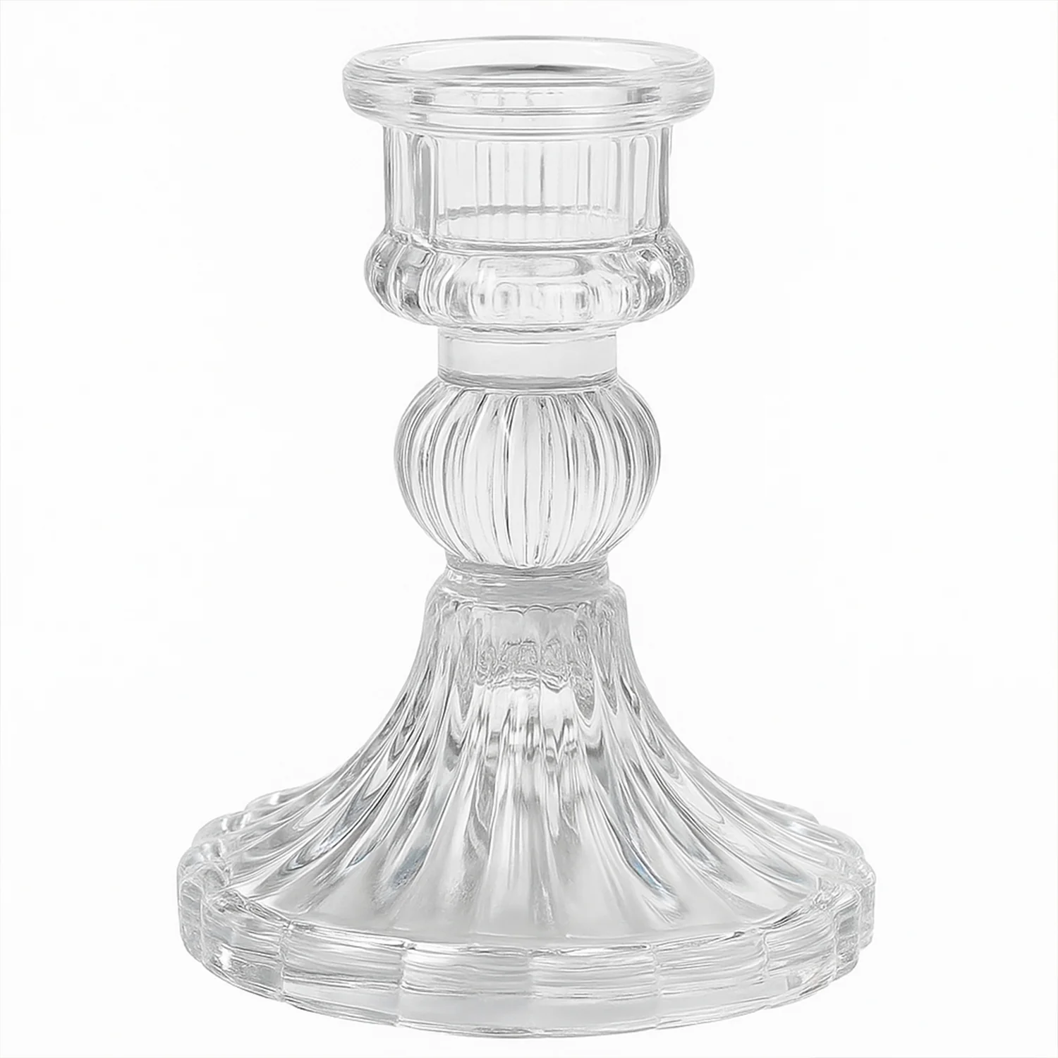 Elegant Crystal Glass Candle Holder Stand (1 Pc) - Image 5