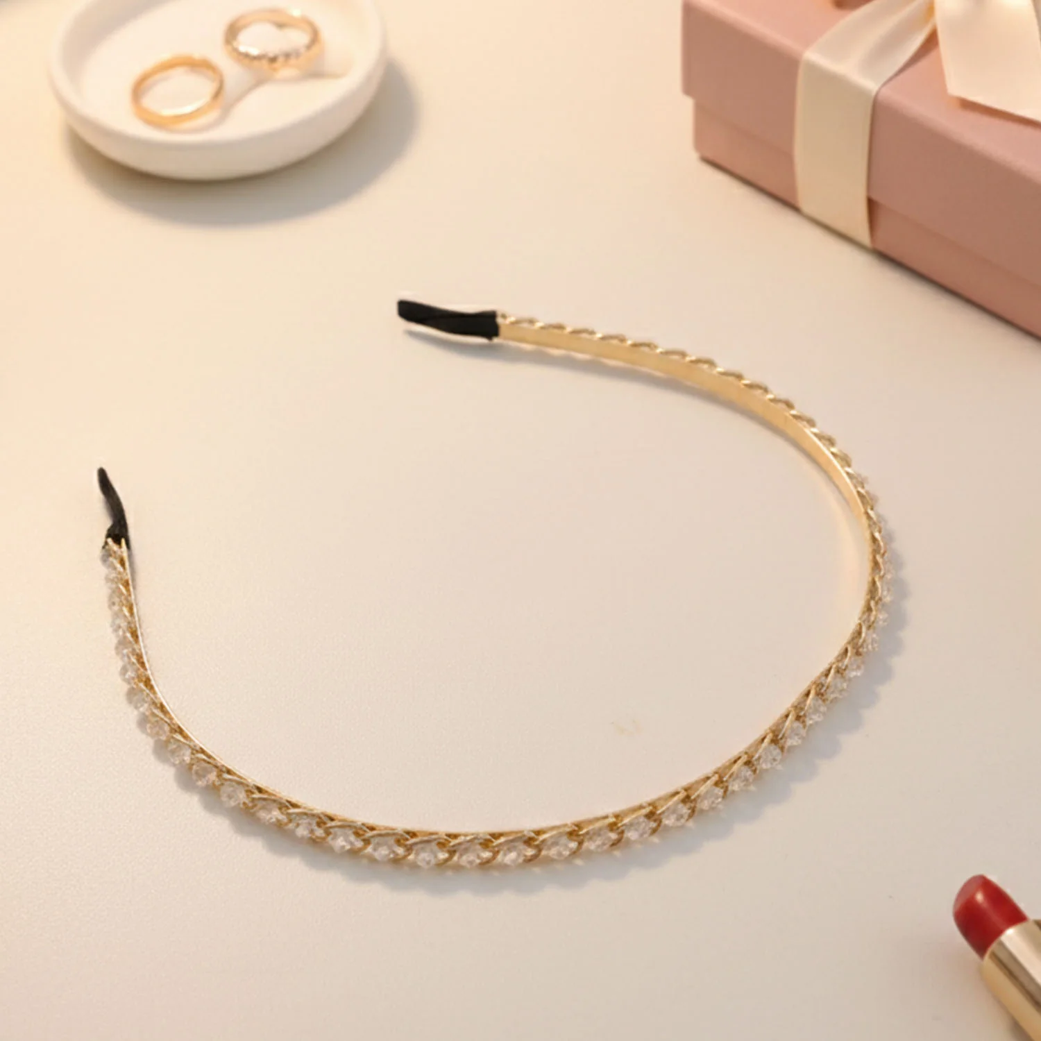 Elegant Crystal Studded Metal Hair Band (1 Pc) - Image 7