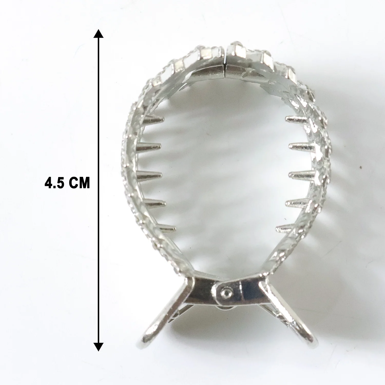 Elegant Crystal Studded Metal Hair Claw Clip (1 Pc) - Image 6