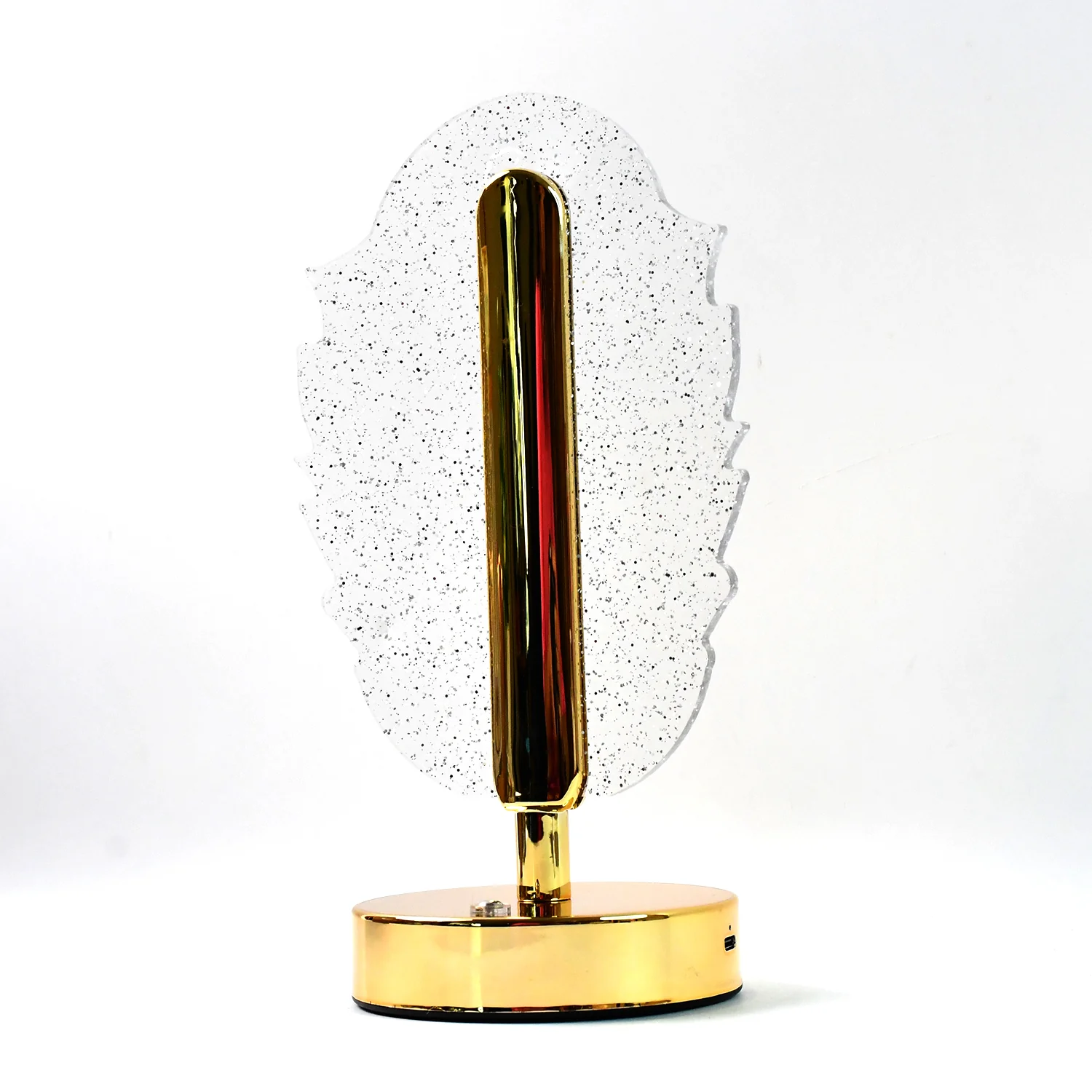 Elegant Feather Shape Crystal Table Lamp (1 Pc) - Image 5