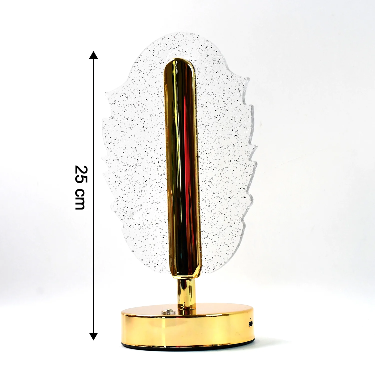 Elegant Feather Shape Crystal Table Lamp (1 Pc) - Image 6