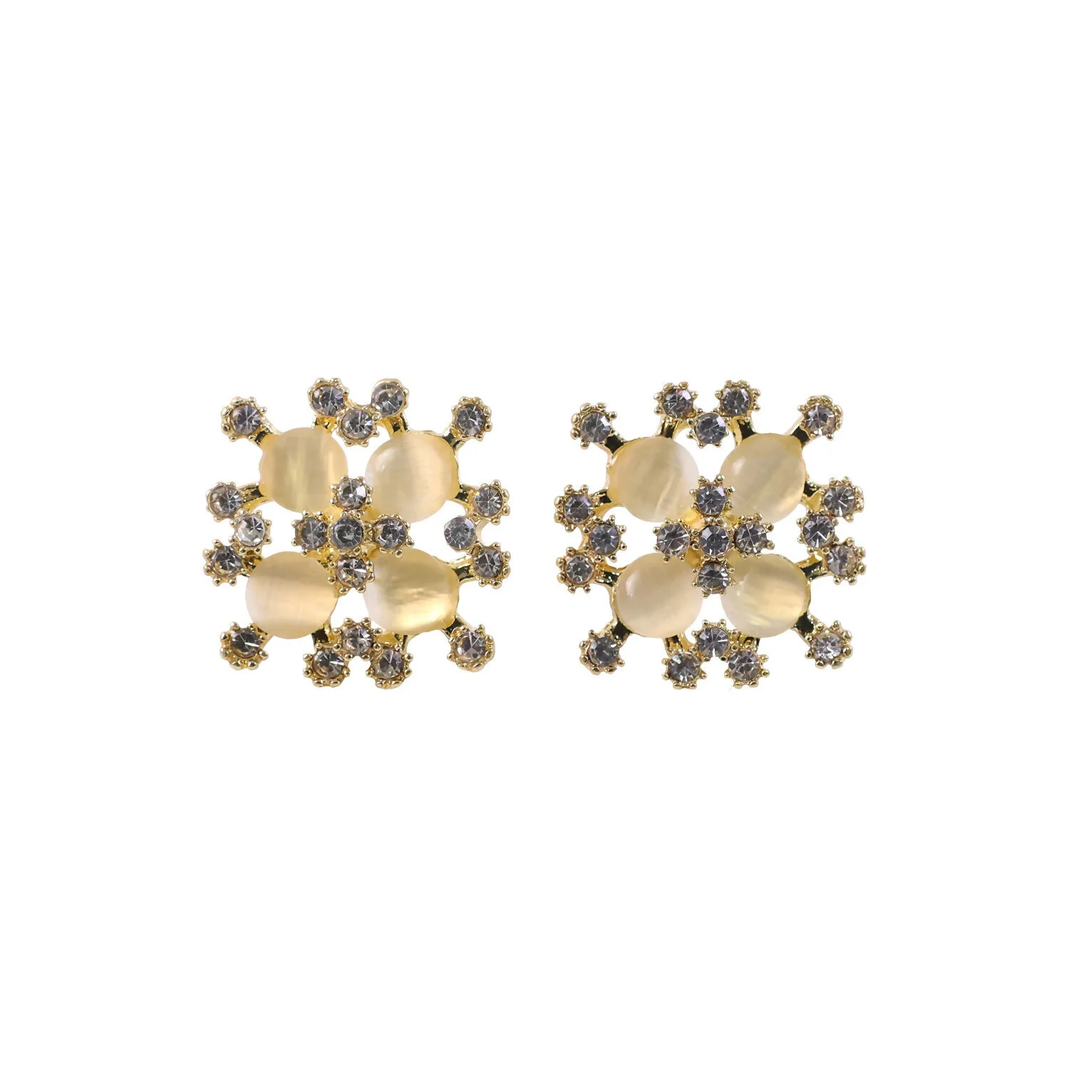 Elegant Floral Crystal Stud Earrings for Women And Girls - Image 5