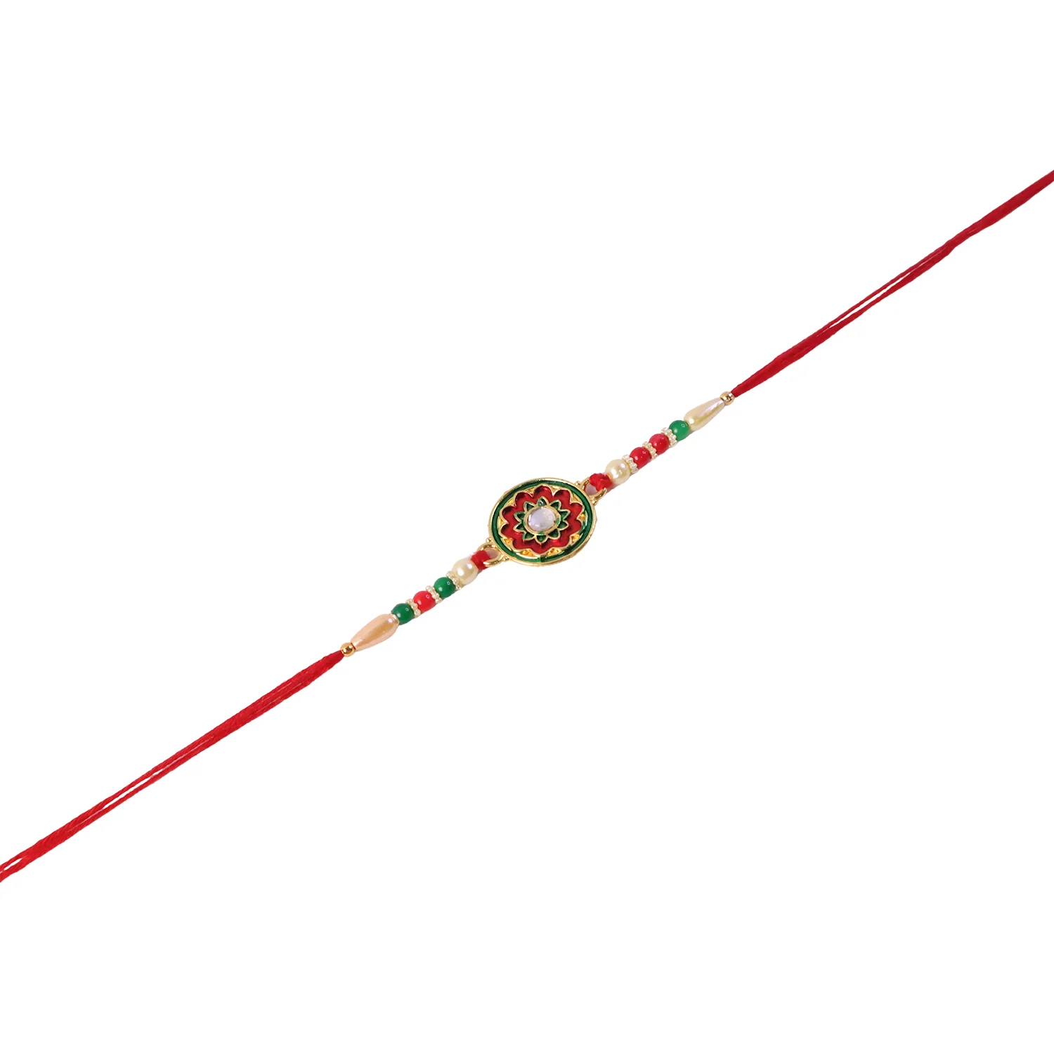 Elegant Floral Design Rakhi (1 Pc) - Image 7