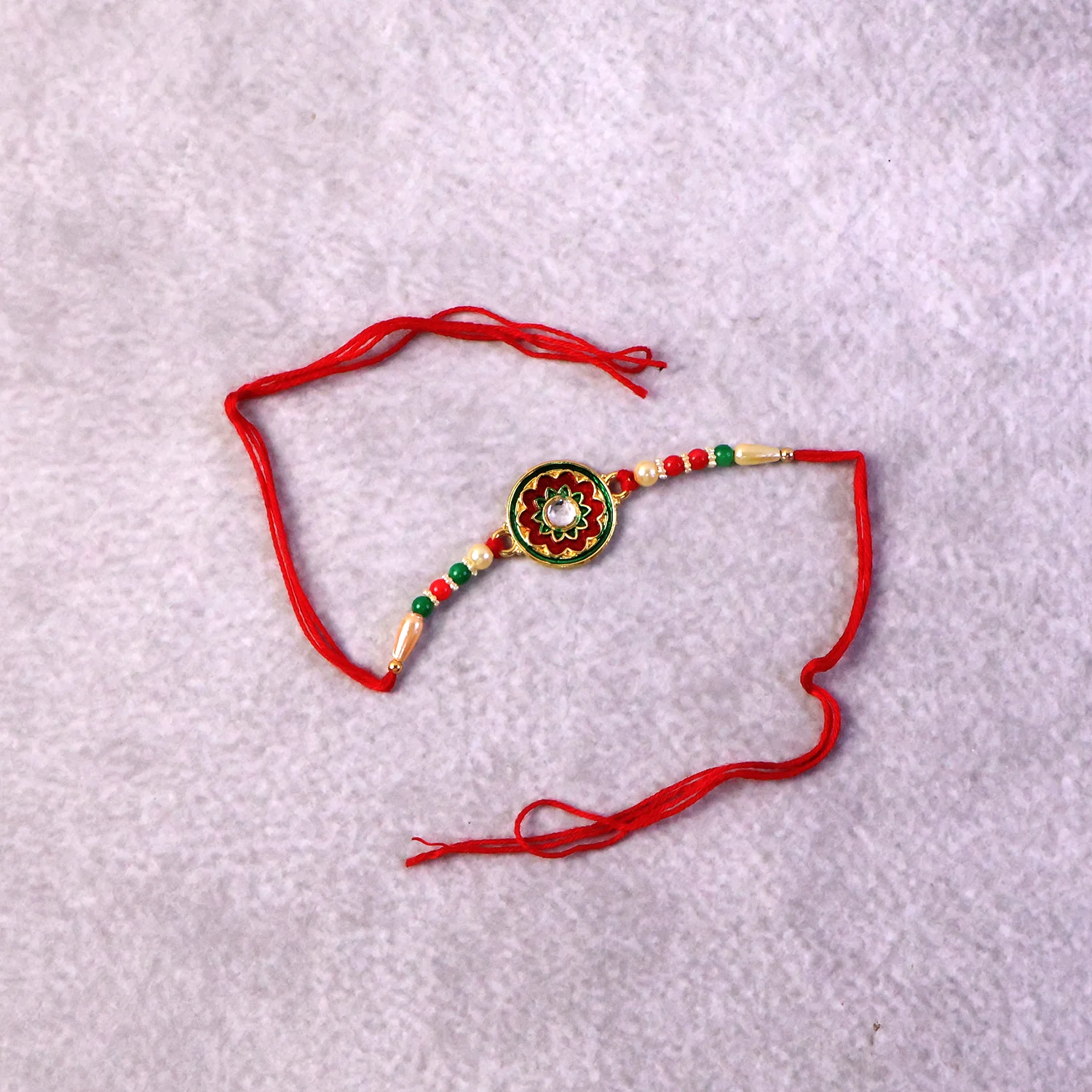 Elegant Floral Design Rakhi (1 Pc) - Image 9
