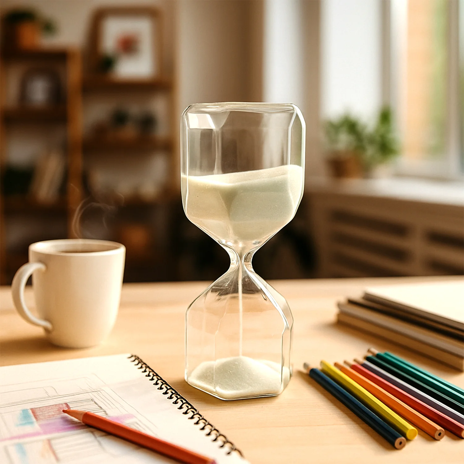 Elegant Glass Hourglass Sand Timer (1 Pc) - Image 4