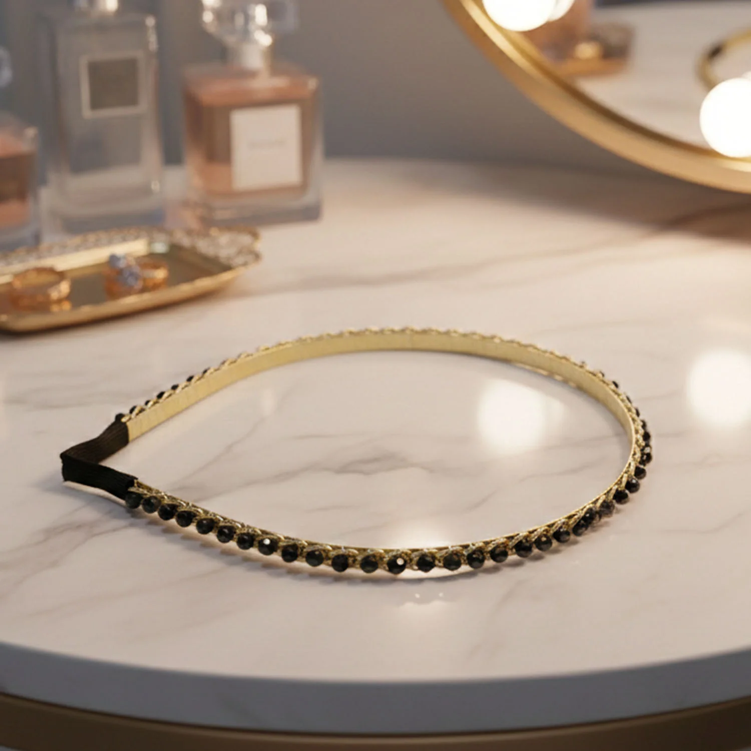 Elegant Gold Finish Decorative Hair Band (1 Pc) - Image 5