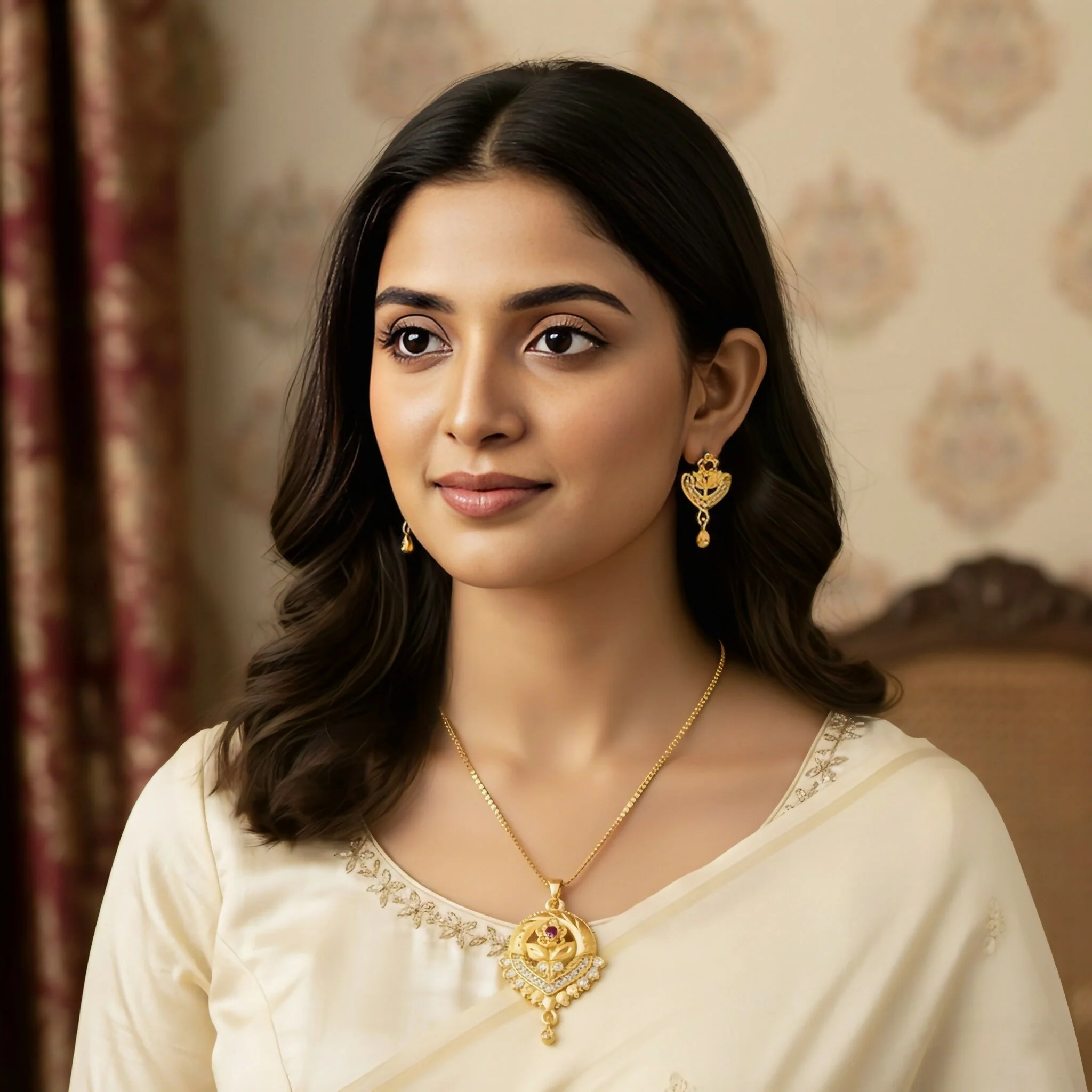Elegant Gold-Plated Floral Bloom Jewelry Set: Pendant, Chain, and Earrings, popular pendant set - Image 3