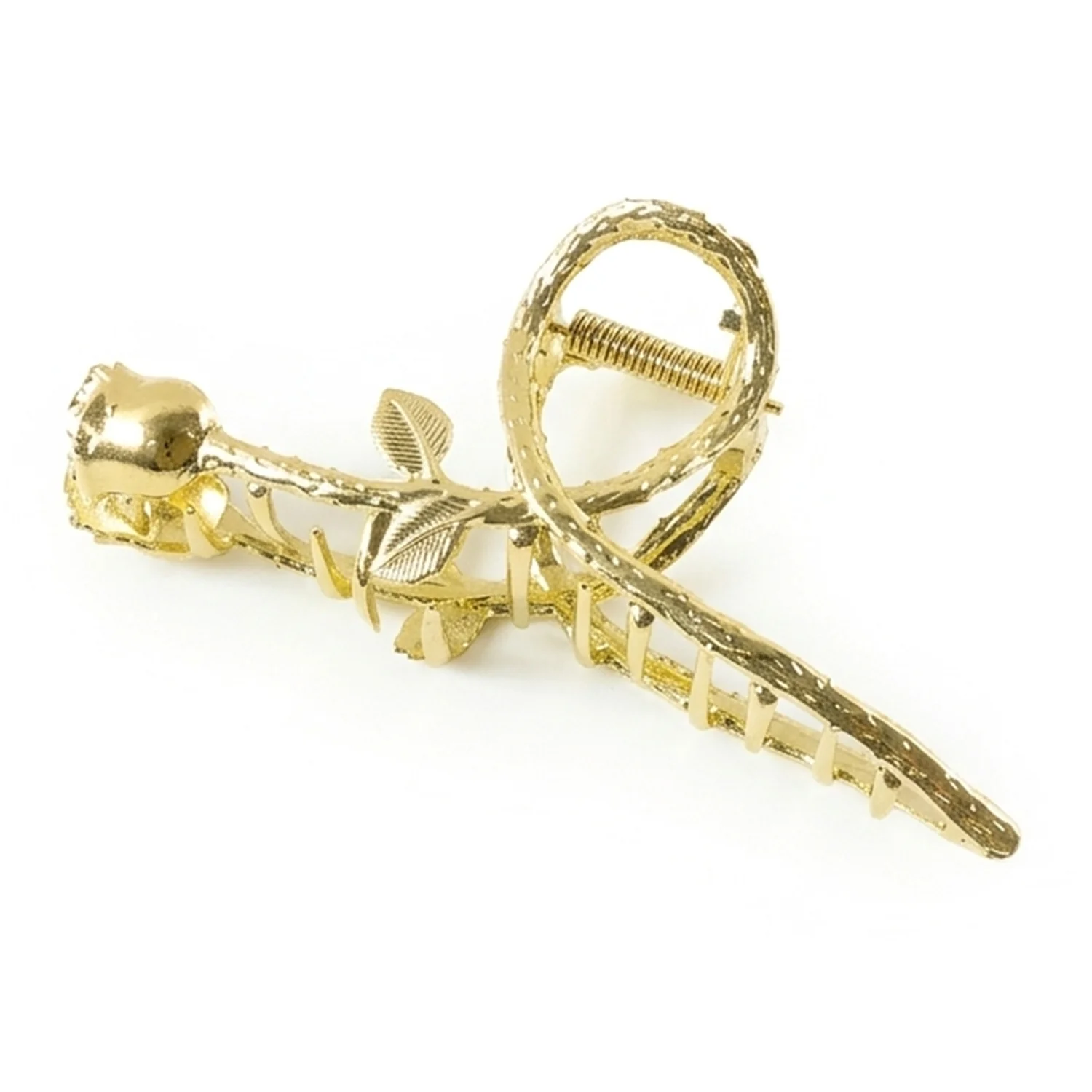 Elegant Gold Rose Design Hair Claw Clip (1 Pc) - Image 5