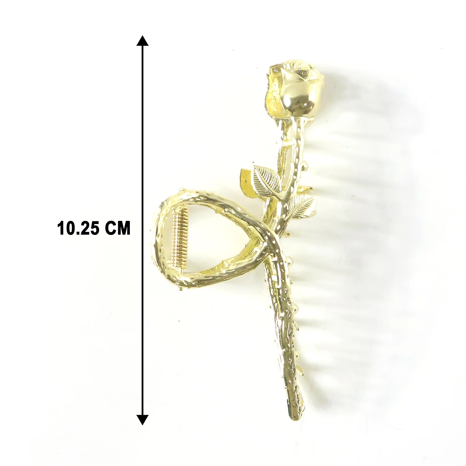 Elegant Gold Rose Design Hair Claw Clip (1 Pc) - Image 6