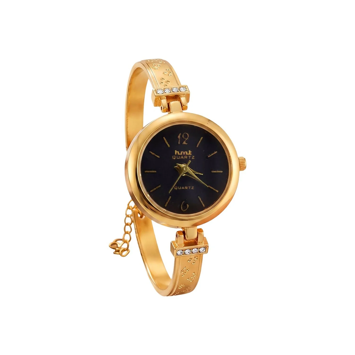 Elegant Golden Bracelet Style Watch with Charm Design & Classic Dial for Women - Image 3