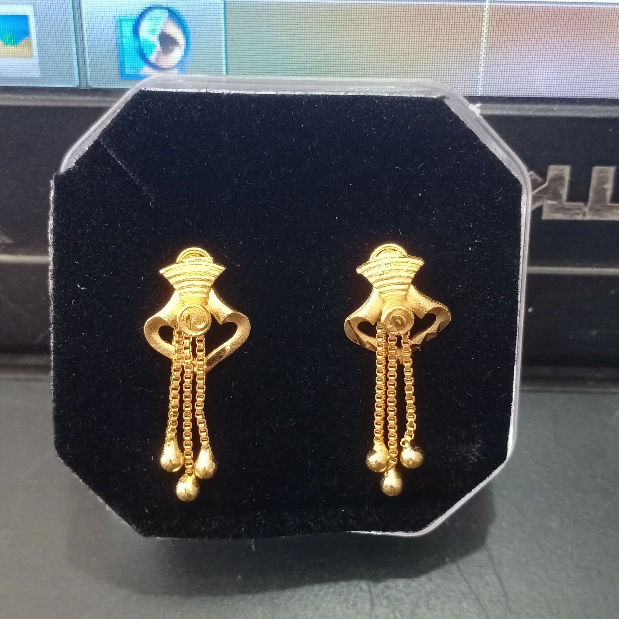 Elegant Golden Drop Earrings for Women & Girls | Lightweight Stylish Party Wear Earrings - Image 6