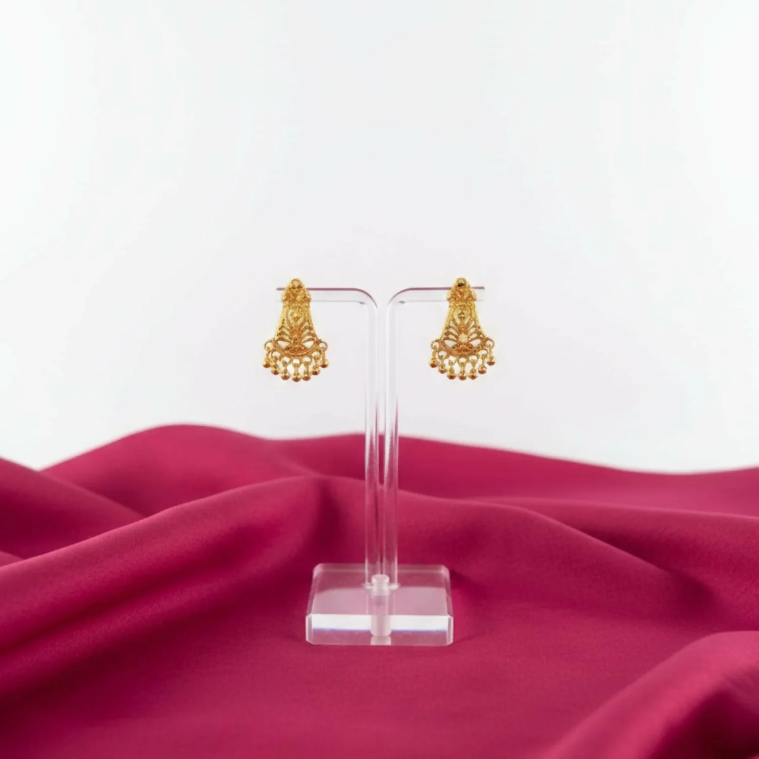 ELEGANT GOLDEN EARINGS| Women & Girl Traditional Jewellery Stylish Fancy Jhumki/Jhumka Earrings - Image 3