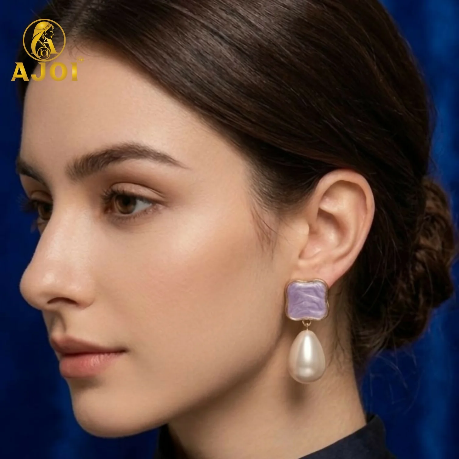Elegant Handcrafted Pearl Tilak Earrings Set of 6 - Image 2