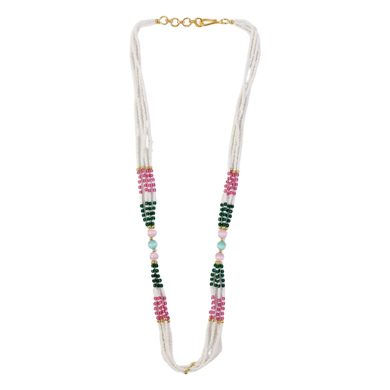 Elegant Handmade Multicolor Beaded Mala Necklace for Women Stylish Wear - Image 5