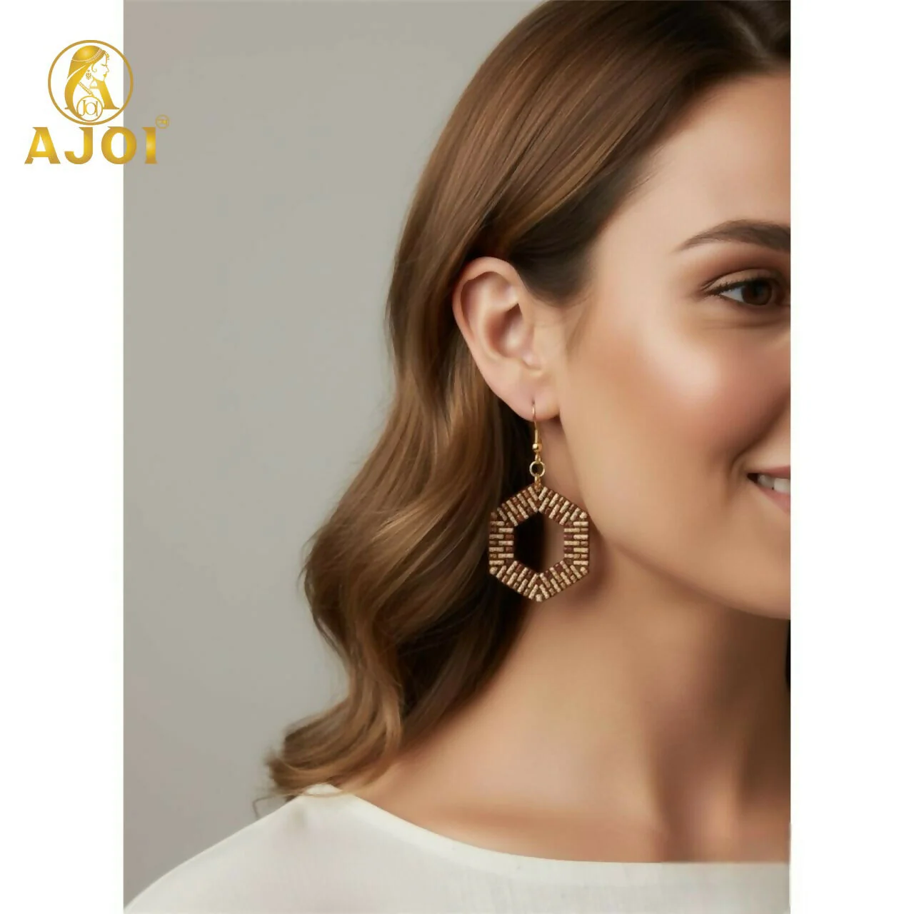 Elegant Hexa-Textured Dangle Earrings – Lightweight Handmade Earrings in 8 Rich Colors – Artistic Geometric Fashion Jewelry(PACK OF 8) - Image 2