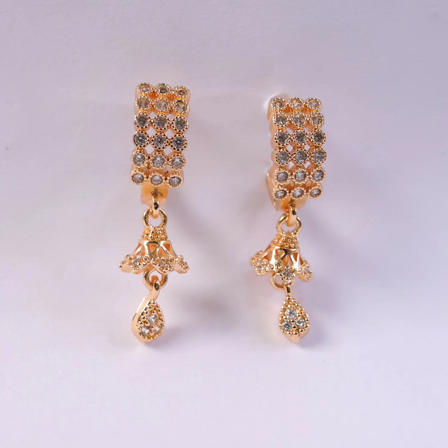 Elegant Jhumka Style Teardrop Dangle Party Wear Jewellery - Image 5
