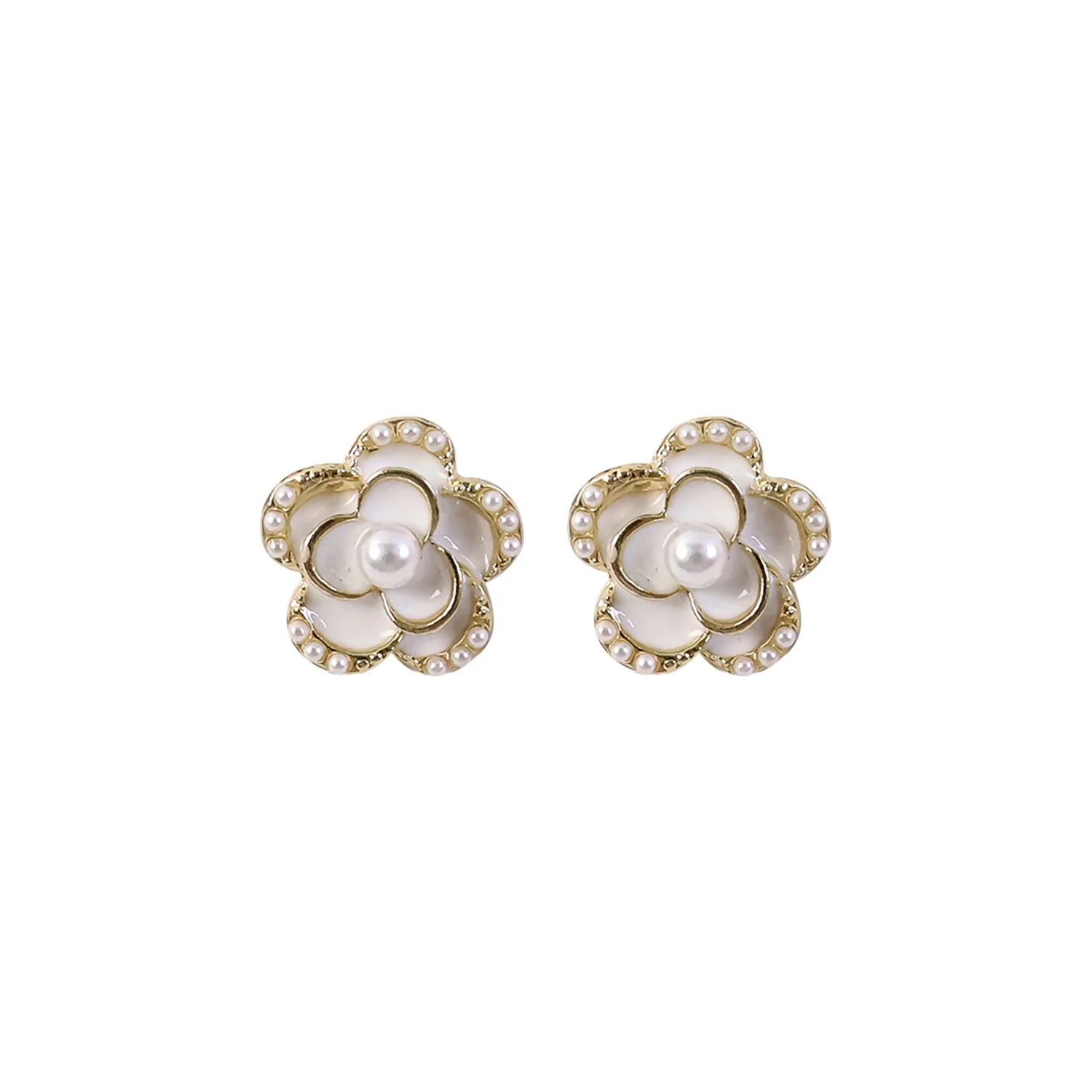 Elegant Korean Style Pearl Heart Drop Earrings for Women & Girls - Image 5