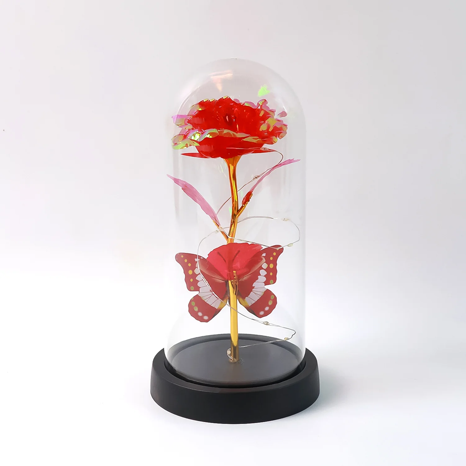Elegant LED Eternal Rose in Plastic Dome (1 Pc / Battery Not included) - Image 5