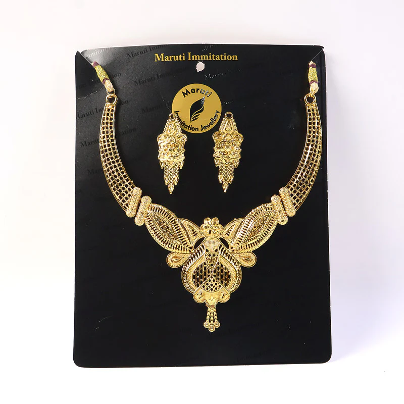 Meshwork Choker Necklace Set – Handcrafted Design for Festive & Bridal Looks - Image 6
