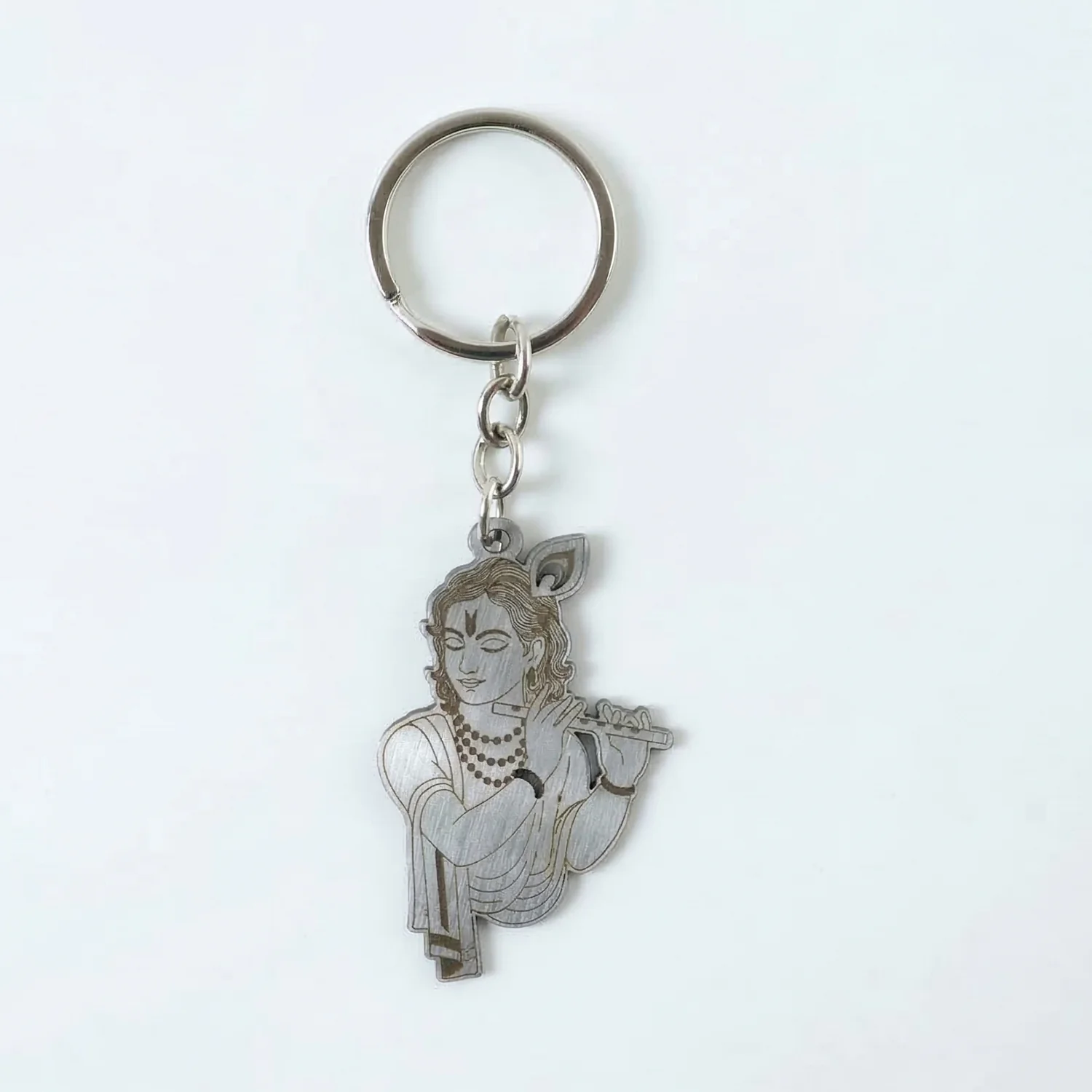 Elegant Metal Lord Krishna Engraved Keychain 1 Pc - Image 5