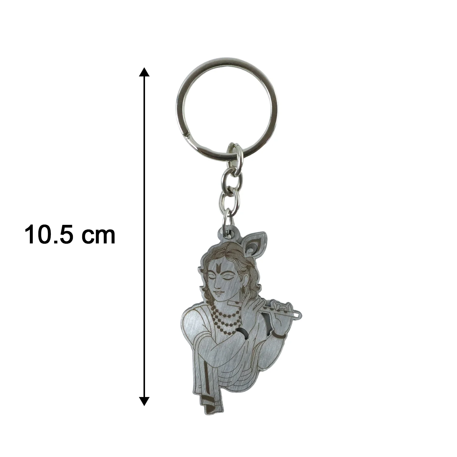 Elegant Metal Lord Krishna Engraved Keychain 1 Pc - Image 6